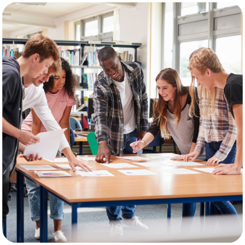 students working together students working together